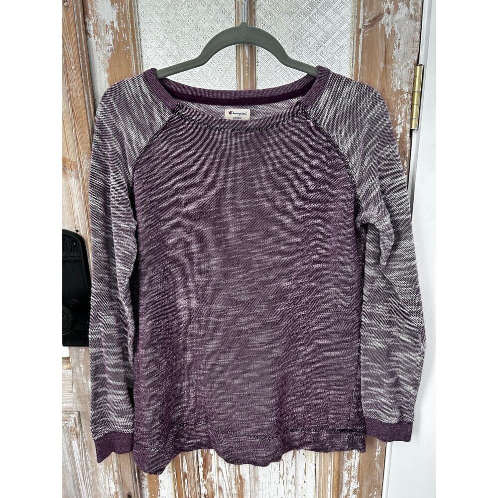 Women Vintage CHAMPION Sweatshirt, Purple/Plum, Size M